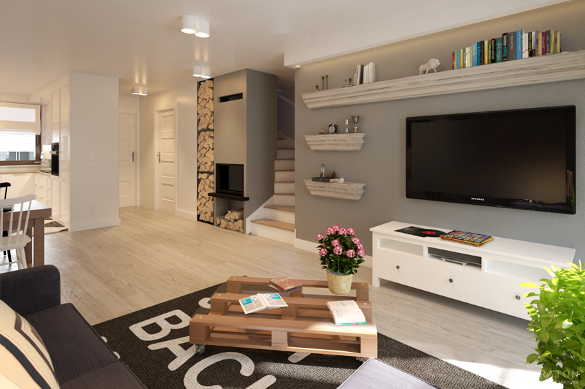 kwadraton-wnetrze-styl-loftowy-salon-z-aneksem-kuchennym-wizualizacja